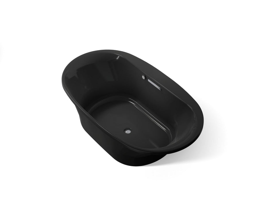 KOHLER K-5717-W1 Underscore 71-1/2" x 41-1/2" drop-in bath with Bask heated surface, black black