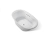 KOHLER K-5717-W1 Underscore 71-1/2" x 41-1/2" drop-in bath with Bask heated surface, ice grey