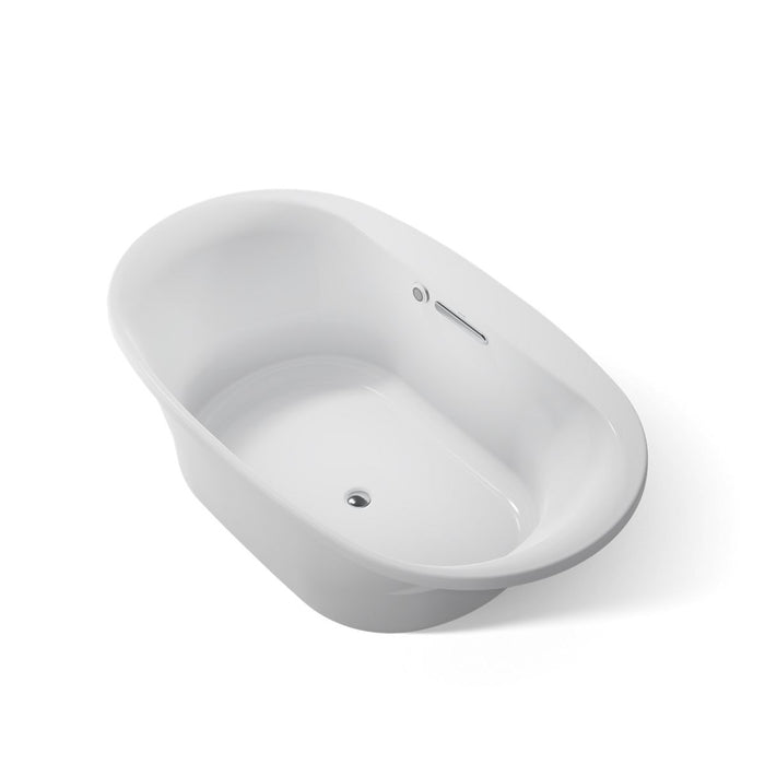 KOHLER K-5717-W1 Underscore 71-1/2" x 41-1/2" drop-in bath with Bask heated surface, ice grey - view 4