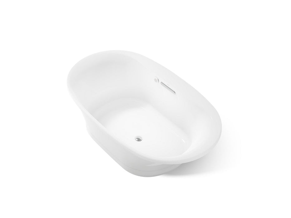 KOHLER K-5718-GHW Underscore 71-1/2" x 41-1/2" drop-in Heated BubbleMassage air bath with Bask heated surface