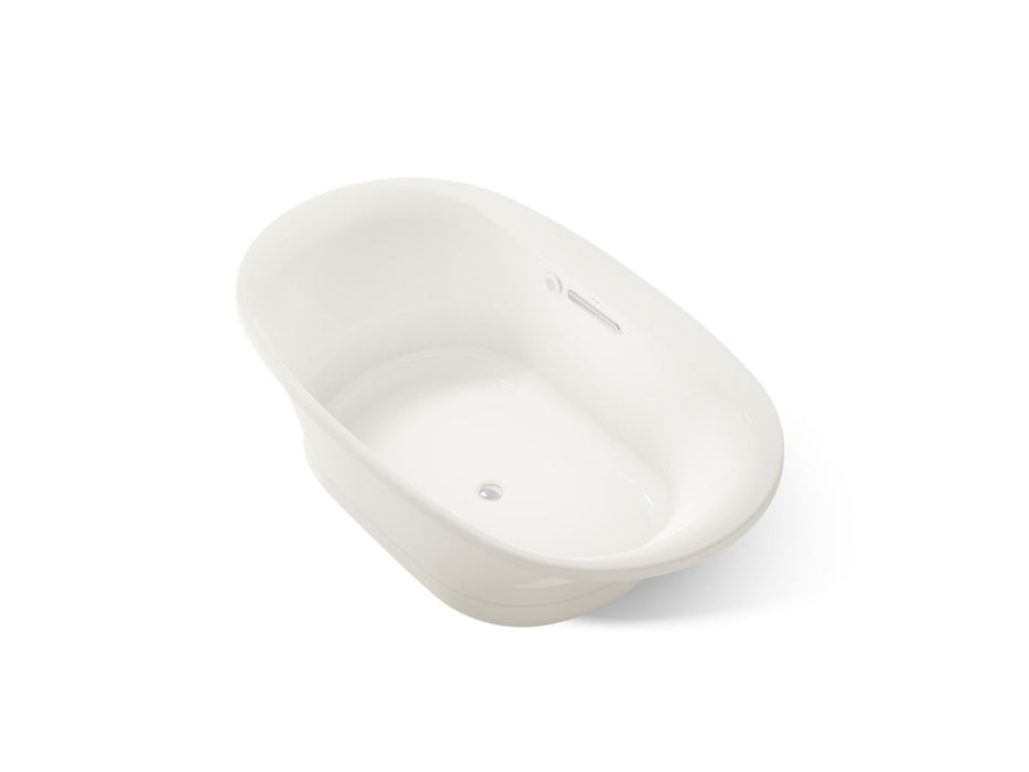 KOHLER K-5718-GHW Underscore 71-1/2" x 41-1/2" drop-in Heated BubbleMassage air bath with Bask heated surface, biscuit