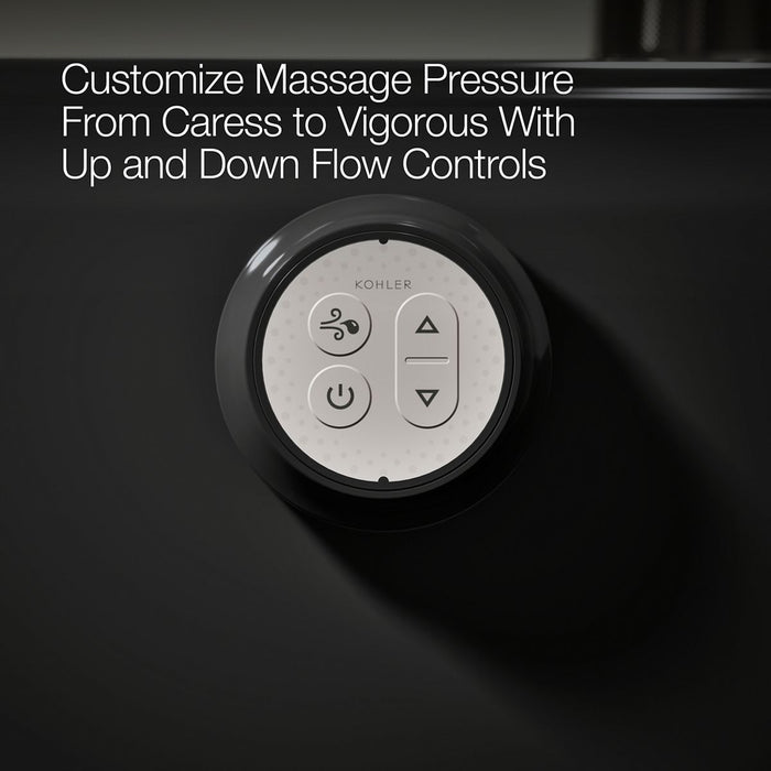 Kohler Underscore 71-1/2" x 41-1/2" drop-in Heated BubbleMassage air bath with Bask heated surface