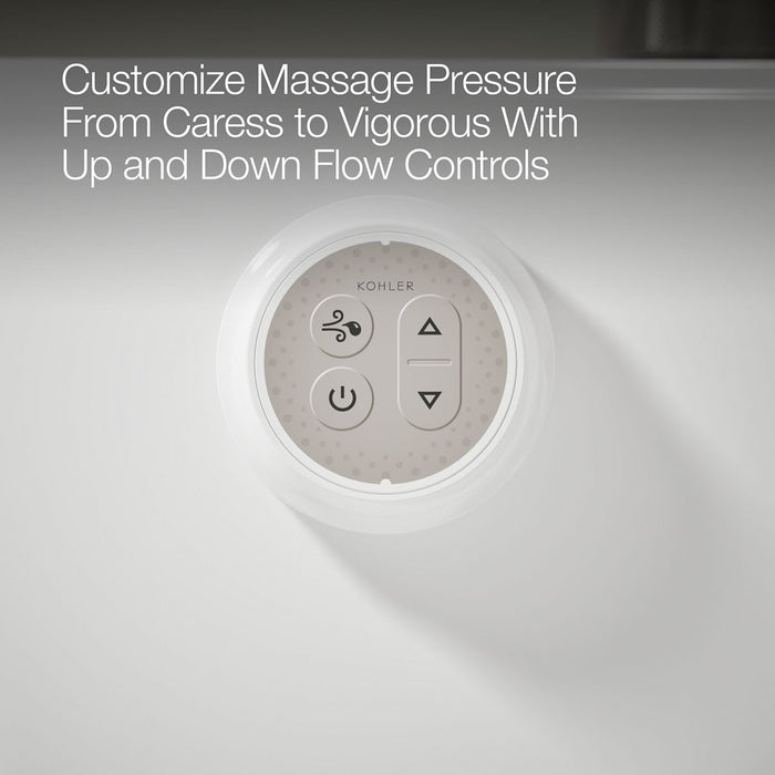 Kohler Underscore 71-1/2" x 41-1/2" drop-in Heated BubbleMassage air bath with Bask heated surface