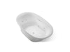 KOHLER K-5718-XHGH Underscore 71-1/2" x 41-1/2" drop-in Heated BubbleMassage air bath with whirlpool, ice grey