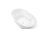 KOHLER K-5718-XHGH Underscore 71-1/2" x 41-1/2" drop-in Heated BubbleMassage air bath with whirlpool, white