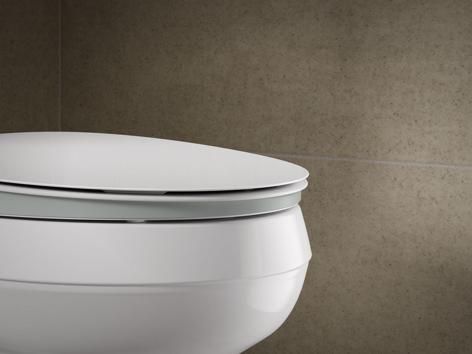 KOHLER K-57777-GCF Cymbal ReadyLatch Quiet-Close elongated toilet seat