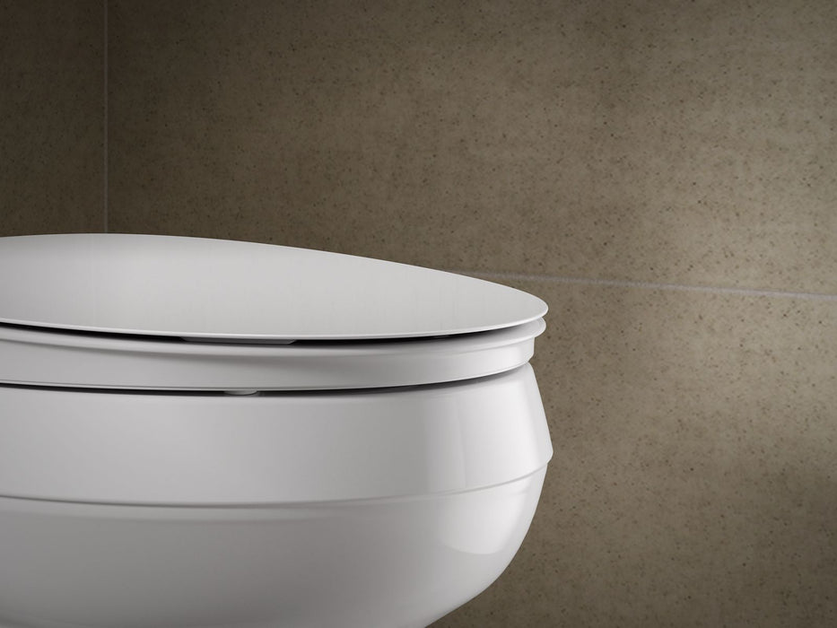 KOHLER K-57777-WCF Cymbal ReadyLatch Quiet-Close elongated toilet seat