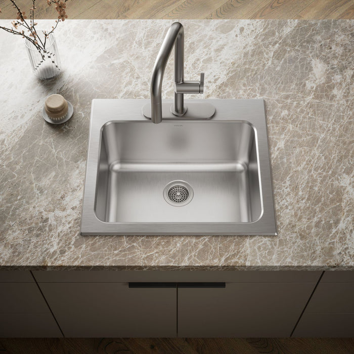 KOHLER K-5798-3 Ballad 25" top-mount single-bowl utility sink