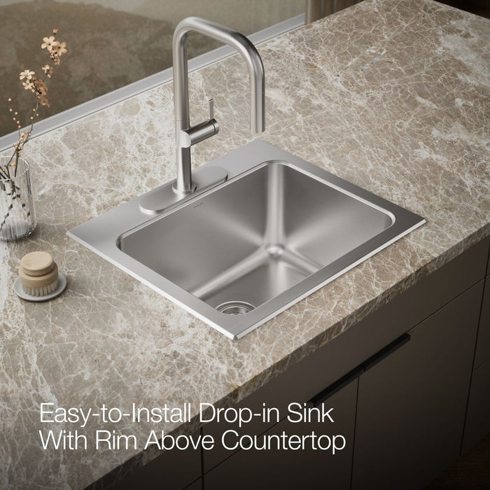 KOHLER K-5798-3 Ballad 25" top-mount single-bowl utility sink