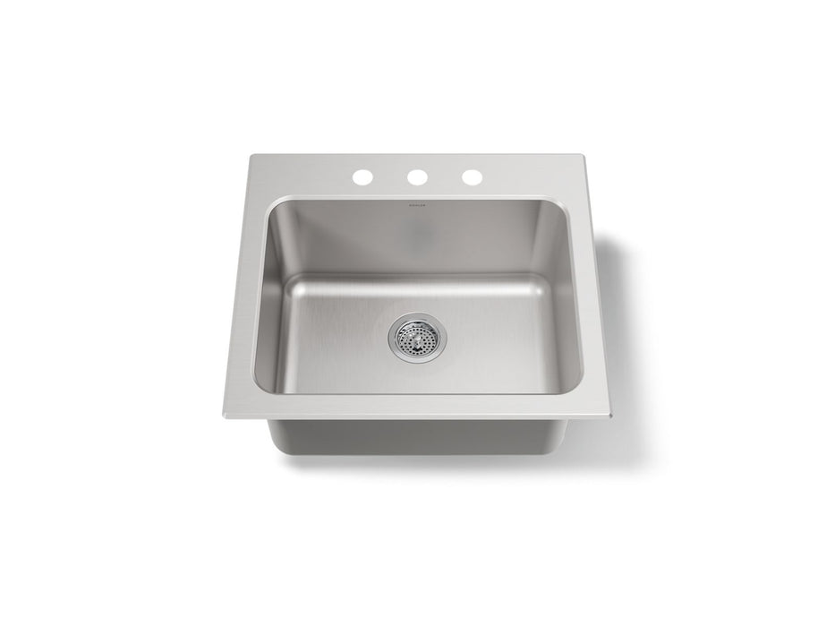 KOHLER K-5798-3 Ballad 25" top-mount single-bowl utility sink