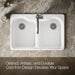 KOHLER K-5818-1 Hartland 33" top-mount double-bowl kitchen sink, white - view 3