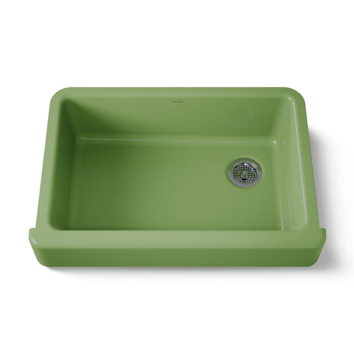 KOHLER K-5826 Whitehaven 32-1/2" undermount single-bowl farmhouse kitchen sink, fresh green - view 5