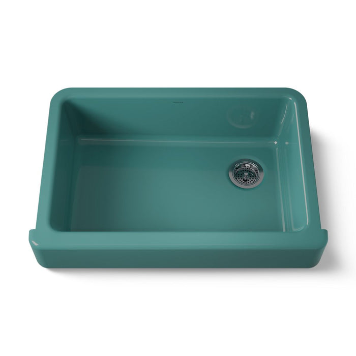 KOHLER K-5826 Whitehaven 32-1/2" undermount single-bowl farmhouse kitchen sink, teal - view 5