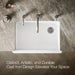 KOHLER Whitehaven 32-1/2" undermount single-bowl farmhouse kitchen sink