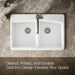KOHLER K-5846-1 Brookfield 33" top-mount double-bowl kitchen sink, white - view 3