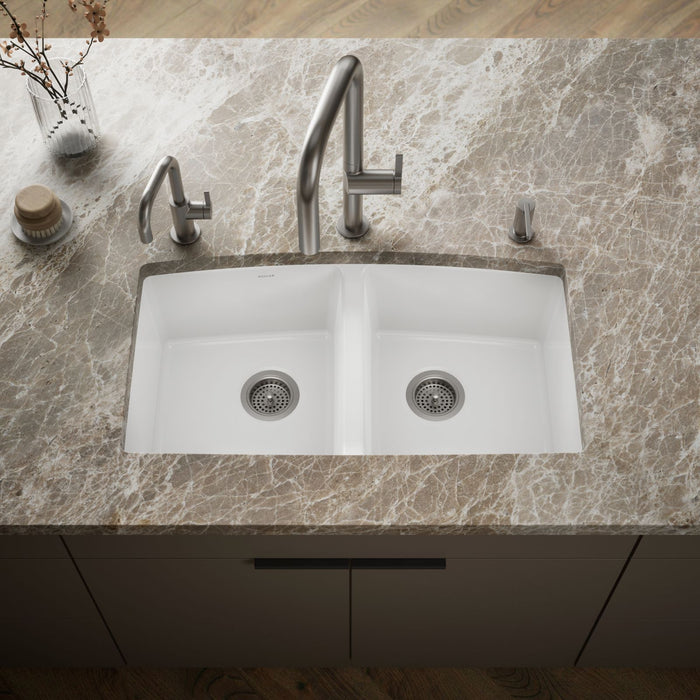 KOHLER K-5846-5U Brookfield 33" undermount double-bowl kitchen sink