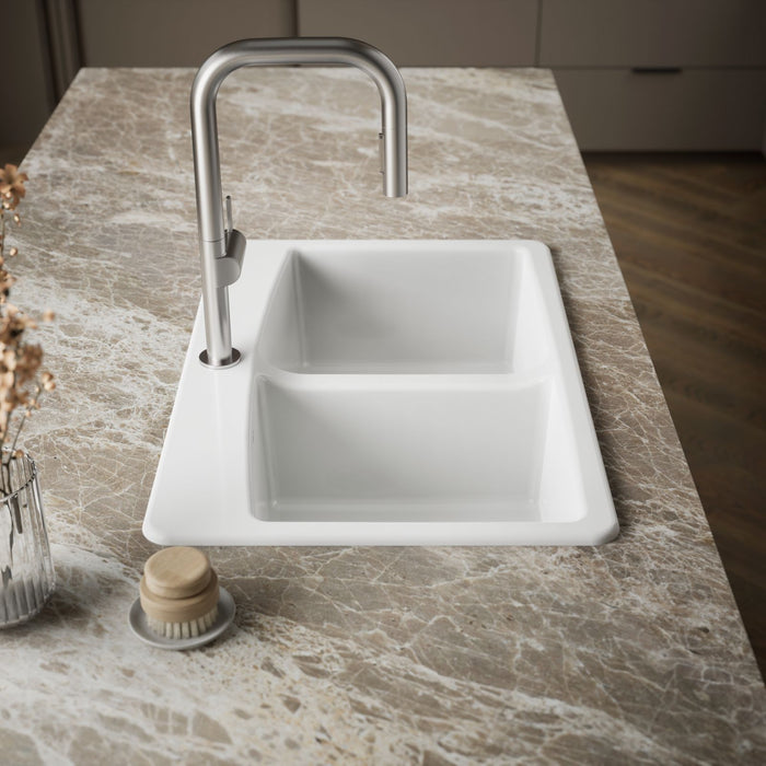 KOHLER K-5846-1 Brookfield 33" top-mount double-bowl kitchen sink