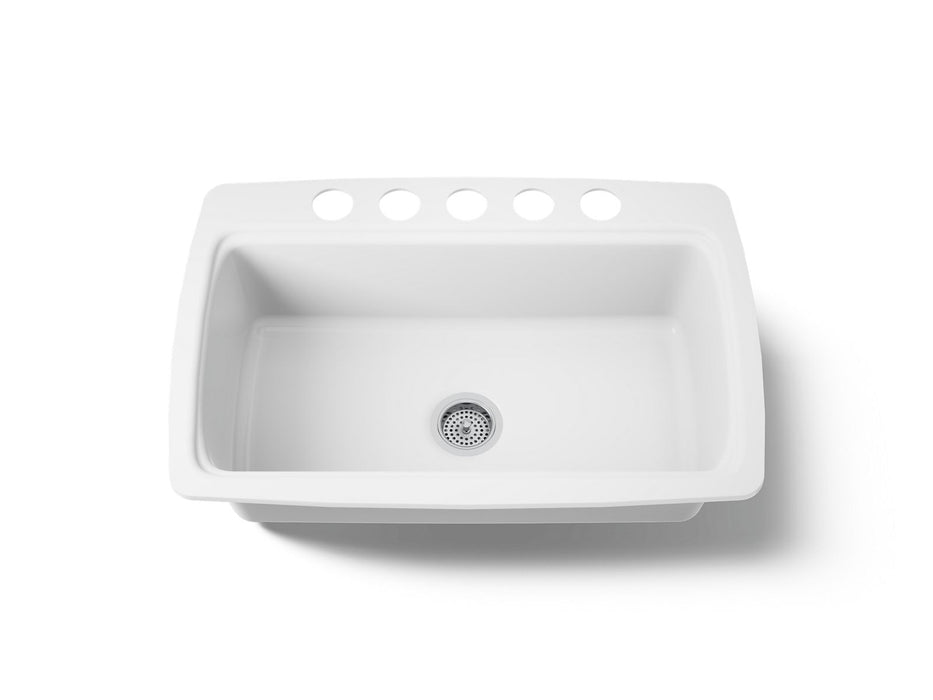 KOHLER K-5864-5U Cape Dory 33" undermount single-bowl kitchen sink