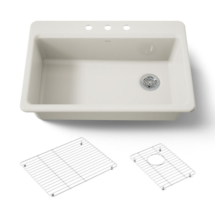 KOHLER K-5871-3A1 Riverby 33" top-mount single-bowl kitchen sink