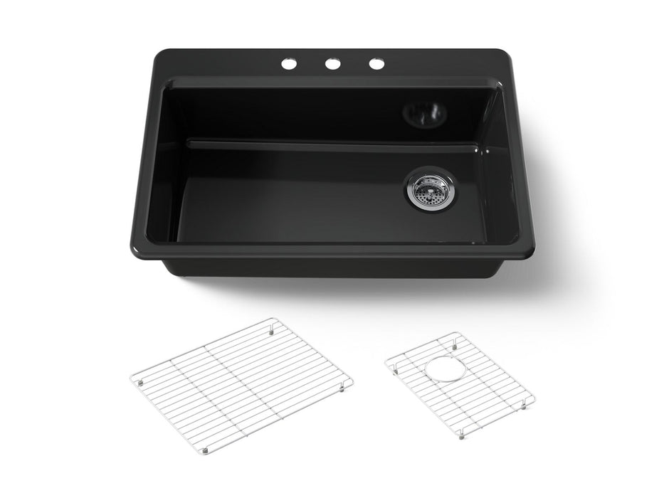 KOHLER K-5871-3A1 Riverby 33" top-mount single-bowl kitchen sink