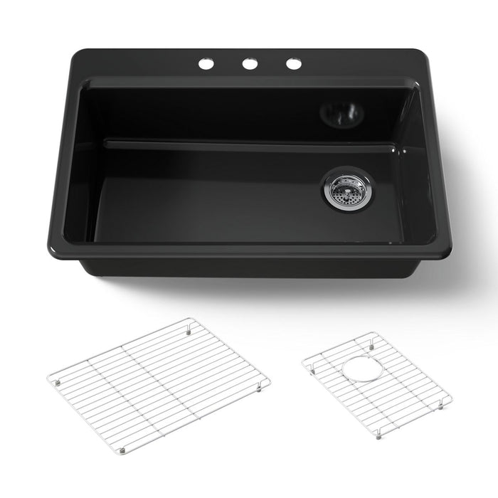 KOHLER K-5871-3A1 Riverby 33" top-mount single-bowl kitchen sink