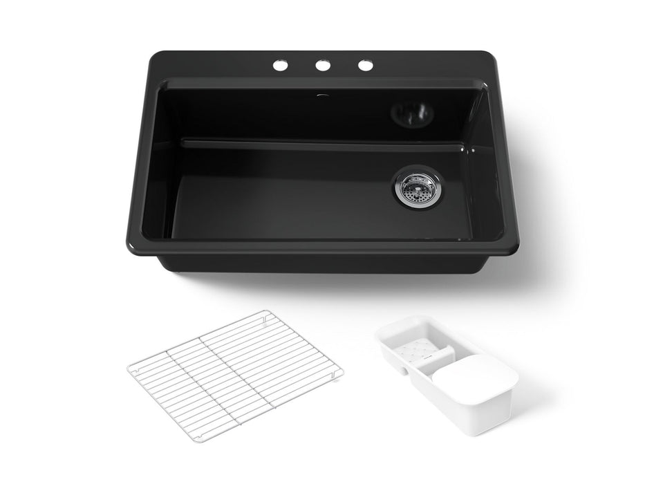 Kohler Riverby 33" top-mount single-bowl workstation kitchen sink