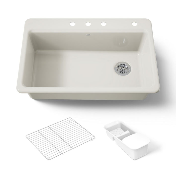 Kohler Riverby 33" top-mount single-bowl workstation kitchen sink