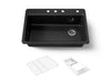 Kohler Riverby 33" top-mount single-bowl workstation kitchen sink