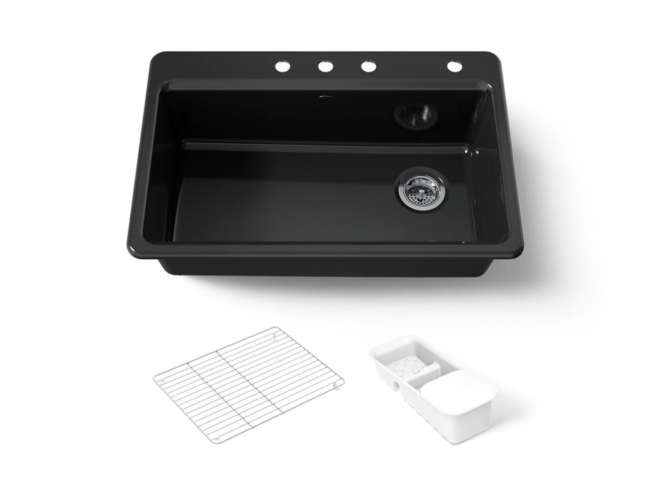 Kohler Riverby 33" top-mount single-bowl workstation kitchen sink