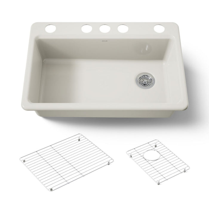 KOHLER K-5871-5UA1 Riverby 33" undermount single-bowl kitchen sink