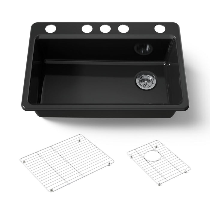KOHLER K-5871-5UA1 Riverby 33" undermount single-bowl kitchen sink