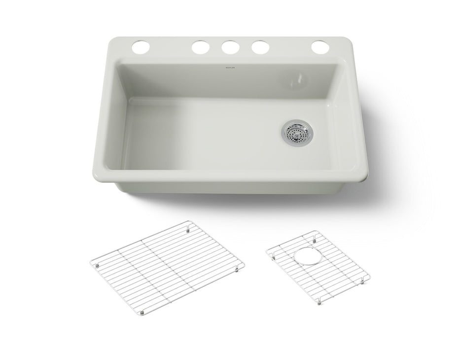 KOHLER K-5871-5UA1 Riverby 33" undermount single-bowl kitchen sink