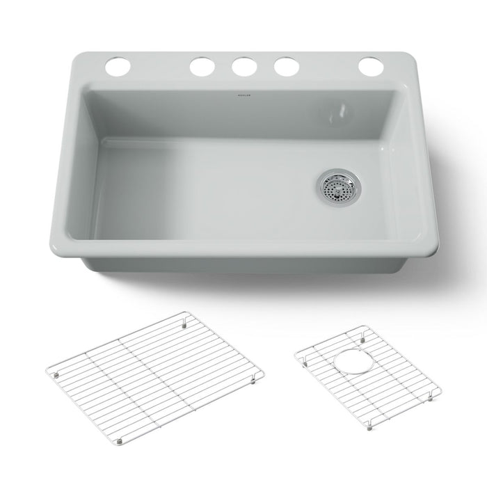 KOHLER K-5871-5UA1 Riverby 33" undermount single-bowl kitchen sink