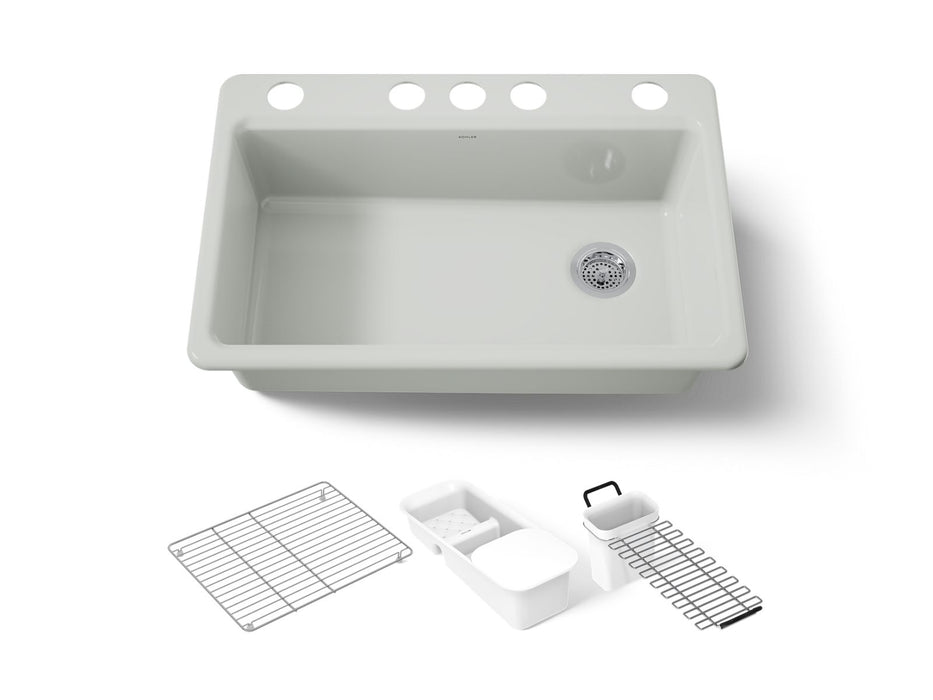 KOHLER K-5871-5UA1 Riverby 33" undermount single-bowl kitchen sink