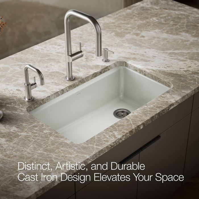 KOHLER K-5871-5UA1 Riverby 33" undermount single-bowl kitchen sink