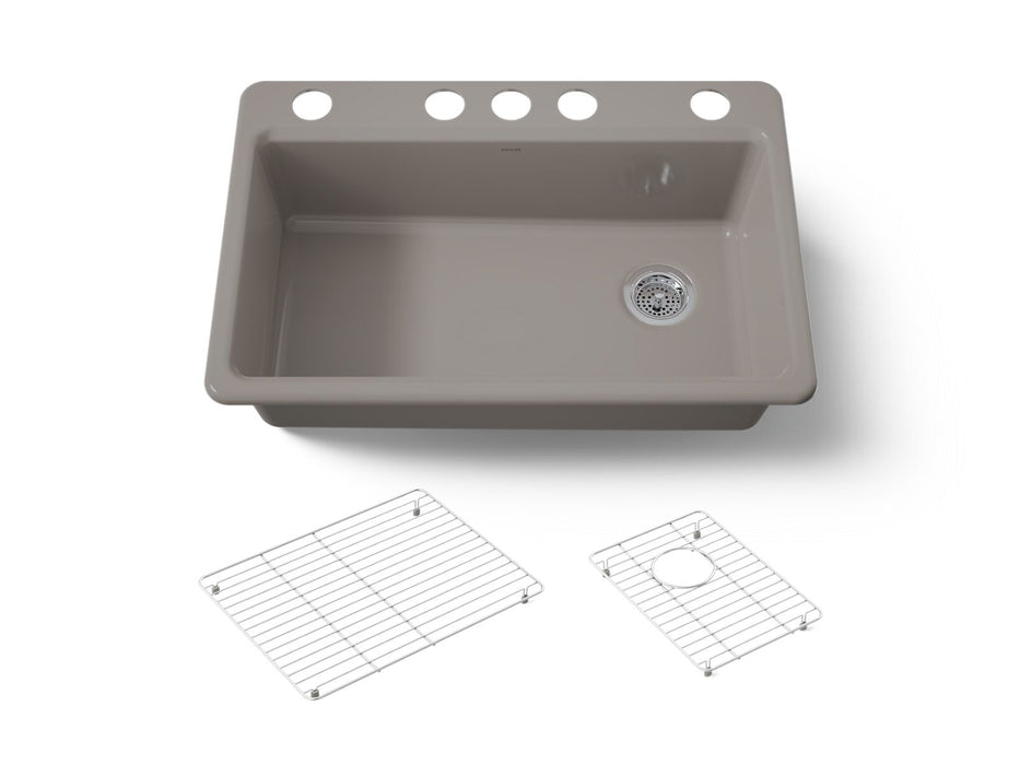KOHLER K-5871-5UA1 Riverby 33" undermount single-bowl kitchen sink