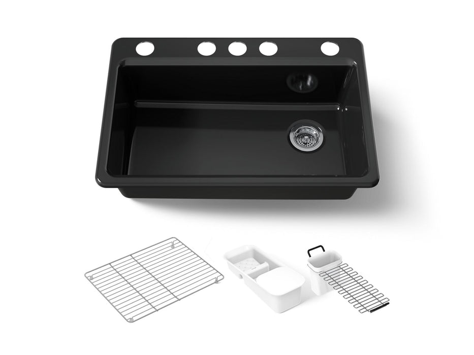 Kohler Riverby 33" undermount single-bowl workstation kitchen sink