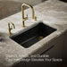 KOHLER K-5871-5UA3 Riverby 33" undermount single-bowl workstation kitchen sink, black black - view 4