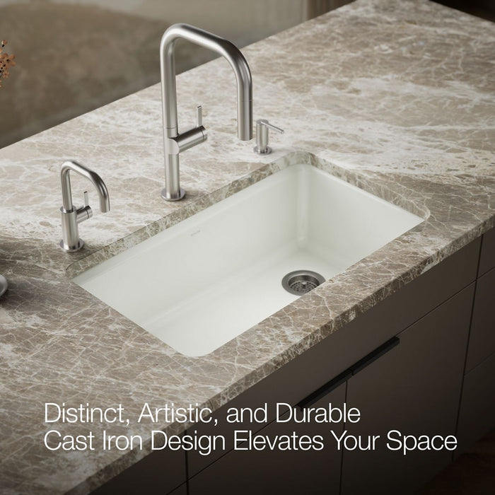 KOHLER K-5871-5UA3 Riverby 33" undermount single-bowl workstation kitchen sink