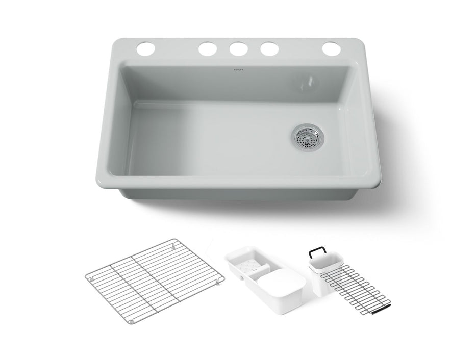 Kohler Riverby 33" undermount single-bowl workstation kitchen sink