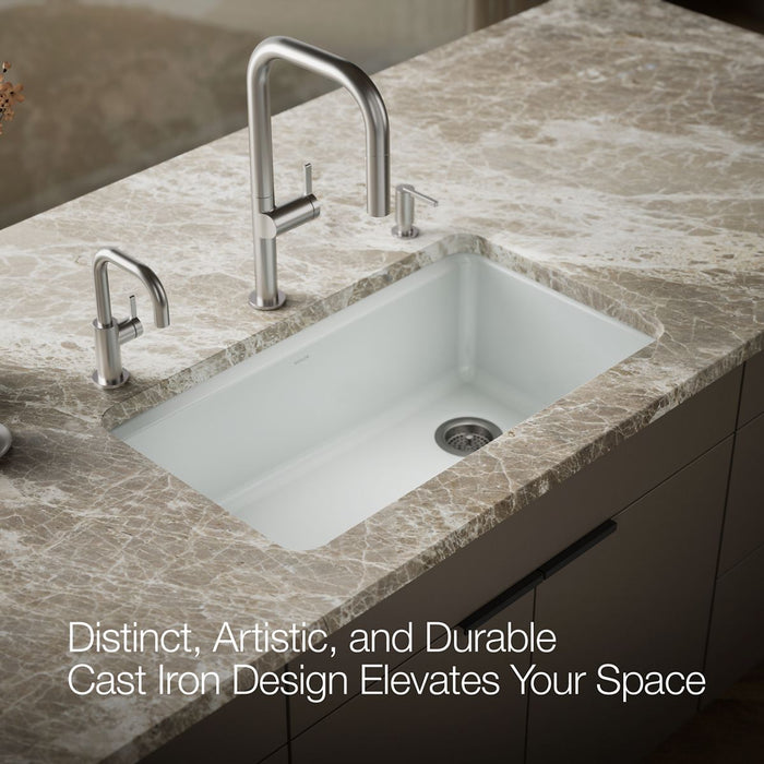 Kohler Riverby 33" undermount single-bowl workstation kitchen sink