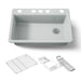 Kohler Riverby 33" undermount single-bowl workstation kitchen sink