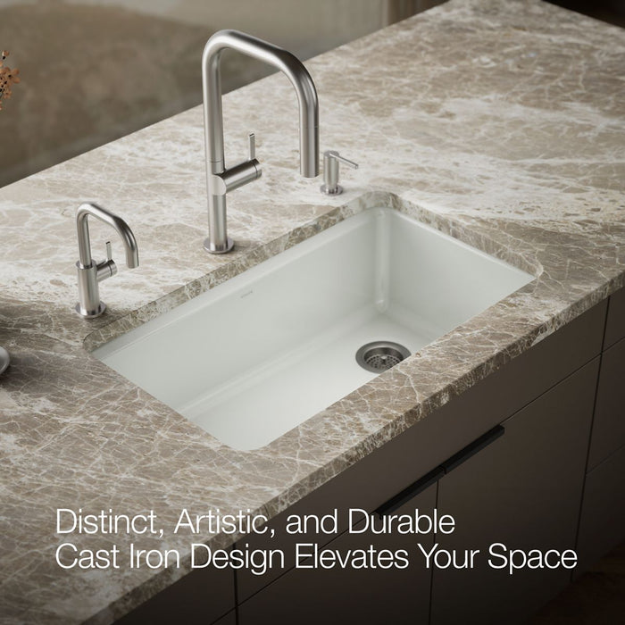 KOHLER K-5871-5UA3 Riverby 33" undermount single-bowl workstation kitchen sink