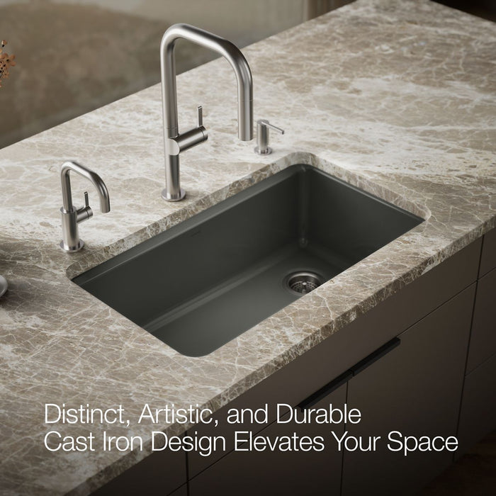 Kohler Riverby 33" undermount single-bowl workstation kitchen sink