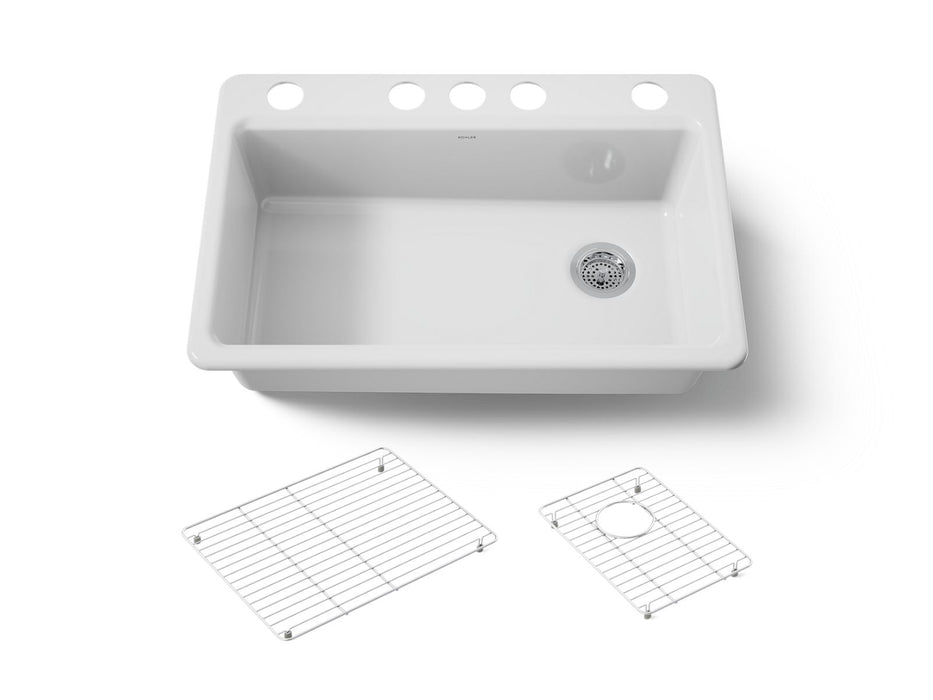 KOHLER K-5871-5UA1 Riverby 33" undermount single-bowl kitchen sink