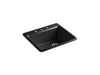 KOHLER K-5872-3A1 Riverby 25" top-mount single-bowl kitchen sink, black black