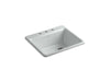 KOHLER K-5872-3A1 Riverby 25" top-mount single-bowl kitchen sink, ice grey