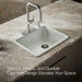 KOHLER K-5872-4A1 Riverby 25" top-mount single-bowl kitchen sink, sea salt - view 4