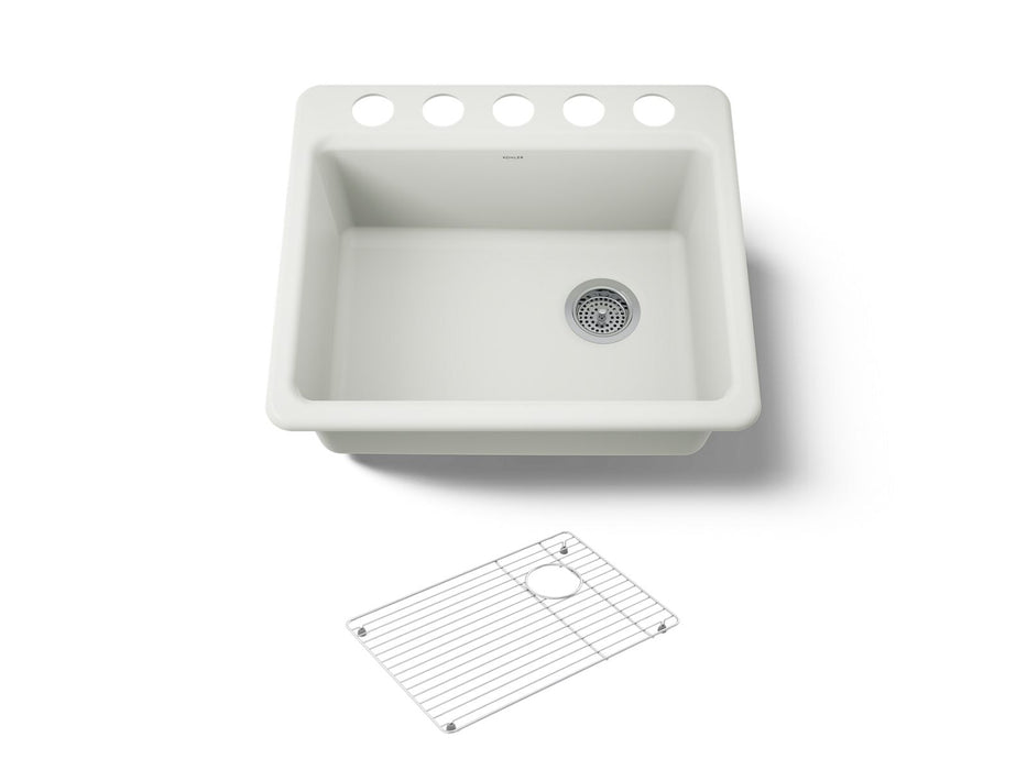 KOHLER K-5872-5UA1 Riverby 25" undermount single-bowl kitchen sink