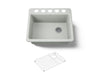KOHLER K-5872-5UA1 Riverby 25" undermount single-bowl kitchen sink, sea salt